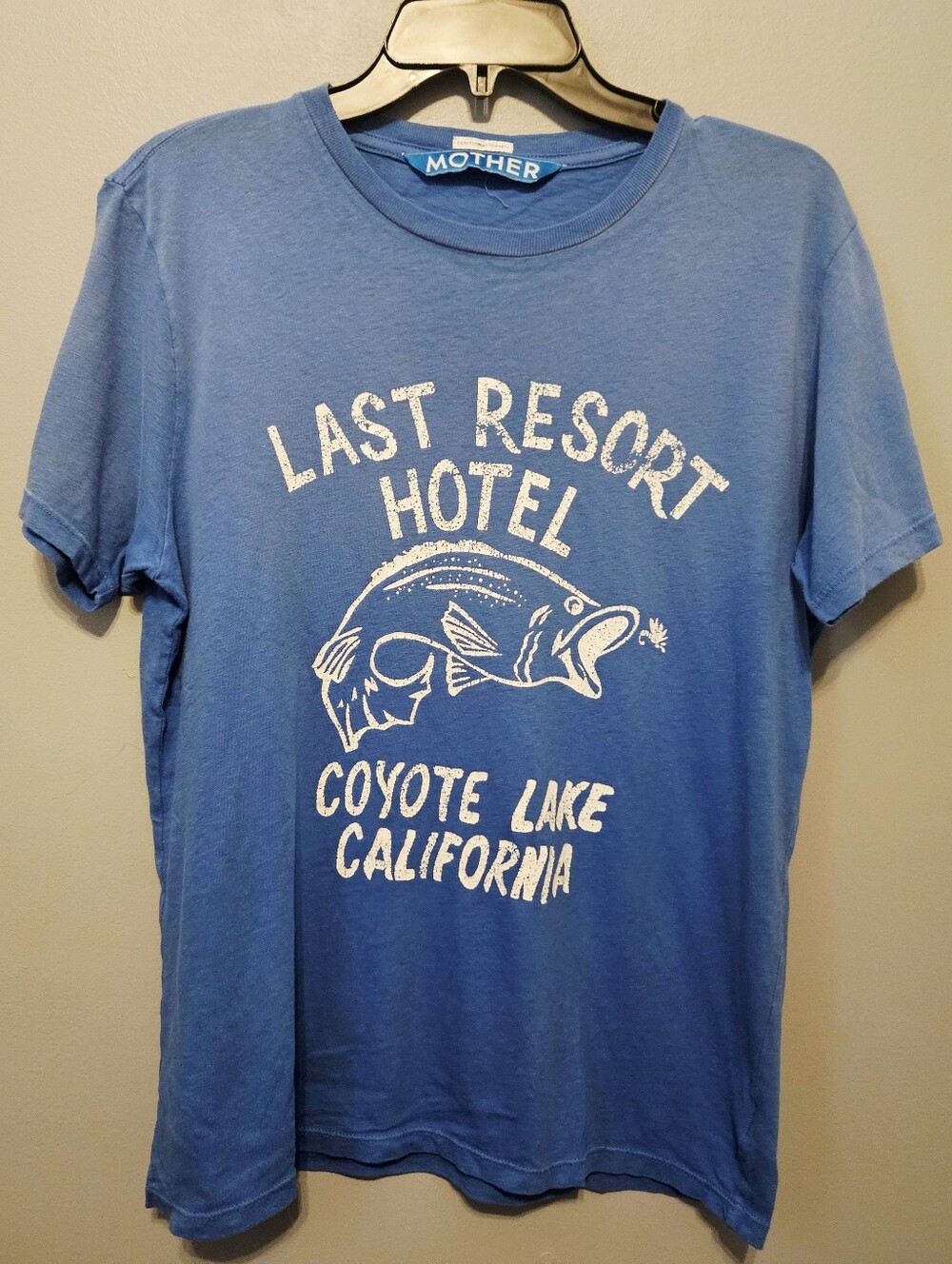 Mother The Rowdy Last Resort Coyote Lake California Blue Graphic Tee T-shirt XS